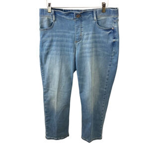 J. Jill Denim NEW High Rise Cropped Jeans Captiva Wash Size 12 Pull On